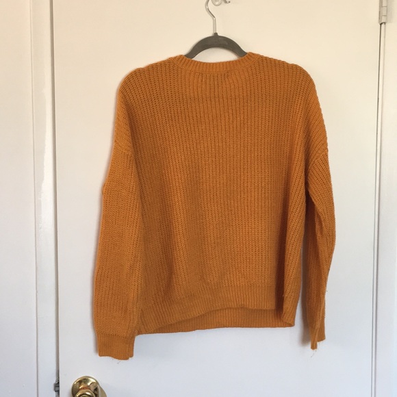 ❌SOLD❌ Forever 21 Mustard Yellow Knitted Sweater - Picture 6 of 8